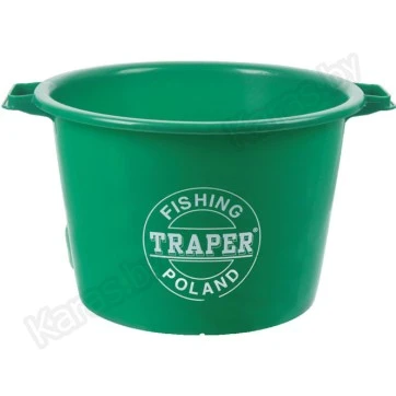 Ведро для прикормки Traper 40л (зеленый, красный)